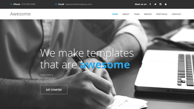 Awesome - Free Responsive HTML Template