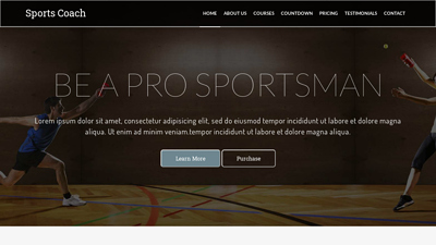 Sports-coach - Free Responsive HTML Template