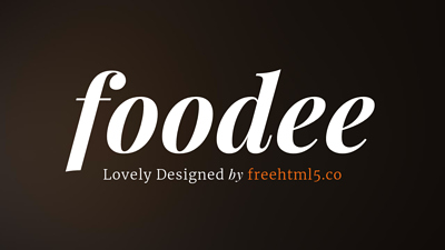 Foodee - Free Responsive HTML Template